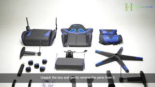 Heerrav Retail Sharp Gaming Chair Assembly Video [upl. by Araet]