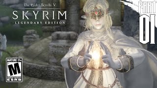 【SKYRIM 200 MODS】 Snow Elf Gameplay Walkthrough Part 1 PC  HD [upl. by Ethel401]