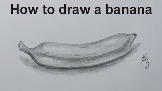 How to draw a banana step by step  banana drawing Aki Juki Drawing Academy [upl. by Hcnarb]