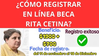 Cómo registrar beca Rita Cetina becasbenito becasbenitojuarez [upl. by Llerrem372]