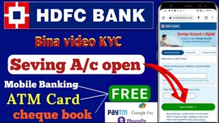 HDFC Bank Zero balance account opening online hdfc bank Seving account opening online process [upl. by Asenej307]