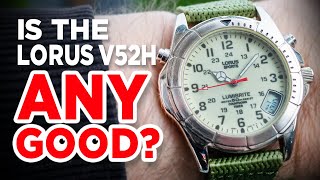 Lorus Lumibrite V52H Analogue Digital Watch Hands on Review  A field watch with a difference [upl. by Doro981]