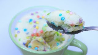 1 MINUTE Condensed Milk Mug Cake Easy Eggless Cake in Microwave Recipe [upl. by Wennerholn569]