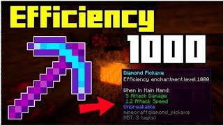 How to make a efficiency 1000 pickaxe from one commandLucky Gaming [upl. by Atteval740]