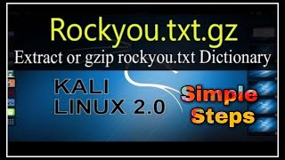 How to Unzip and Use Rockyou Wordlist in Kali Linux  2021  Hindi [upl. by Erual637]