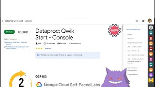 Dataproc Qwik Start  Console  2024  GSP103 qwiklabs [upl. by Suivatal274]