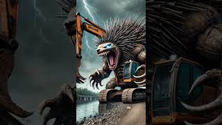 Incredible Earth Shaker The Excavator Beast Awakens animals excavator short shorts [upl. by Iow515]