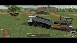 FS19  Live Mining Construction Economy  Lets Asphalt the road [upl. by Iinde]