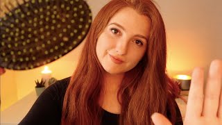 ASMR Helping You Fall Asleep Hair Brushing Stress Pulling Writing Face Tracing [upl. by Wrand958]