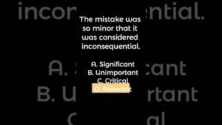 Vocabulary  Inconsequential [upl. by Eittam]