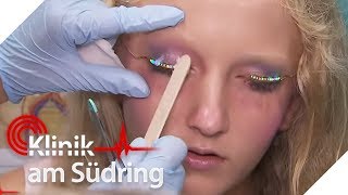 Krasser MakeUpFail Kim 14 schminkt sich mit Sekundenkleber  Klinik am Südring  SAT1 TV [upl. by Ahtan]