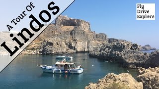 Lindos Rhodes  A Video Tour Of The Village And Bays [upl. by Yalc717]