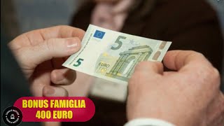 BONUS FAMIGLIE DA 400 EURO [upl. by Nrubloc330]