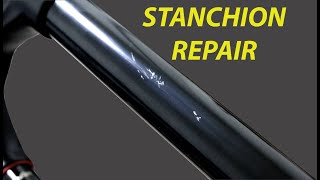 HOW TO REPAIR FORK STANCHION SCRATCHES THE EASY WAY [upl. by Ainsley]