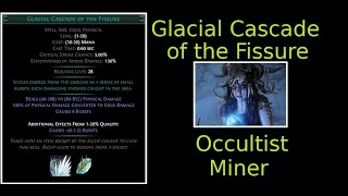 POE 324 Glacial Cascade of the Fissure Mines  Occultist [upl. by Oeniri]