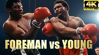 George Foreman vs Jimmy Young  HIGHLIGHTS Legendary Boxing Fight  4K Ultra HD [upl. by Aronson]