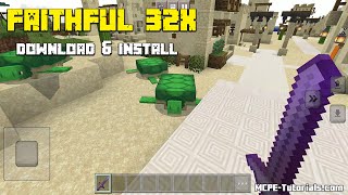 How To Install Faithful 32x Texture Pack in Minecraft PE 120 [upl. by Enaud]