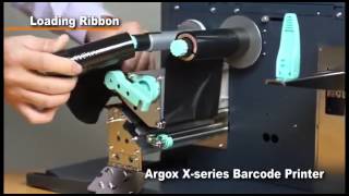 How to load ribbon for Argox X series printer [upl. by Rebe]