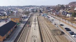 Sandefjord stasjon fra luften [upl. by Atsyrc]