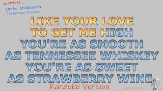 Chris Stapleton  Tennessee whiskey  Instrumental and Karaoke [upl. by Eilsehc]