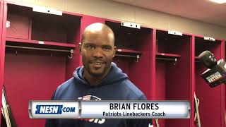 Patriots linebackers coach Brian Flores addresses media [upl. by Arie660]