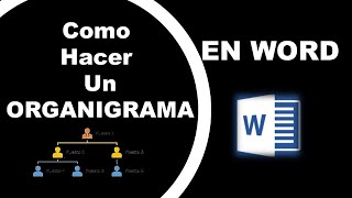 COMO HACER UN ORGANIGRAMA EN WORDAPRENDE FACILMENTE COMO REALIZAR UN ORGANIGRAMA [upl. by Nyllewell530]