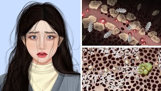 ASMR Dirty Hair Lice amp Flea Removal  Deep Cleaning Animation [upl. by Esirehc967]