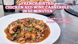 EASY amp QUICK Chicken Red Wine Casserole in less than 1 hour chefarchiepie french coqauvin [upl. by Nytram]