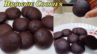 Eggless Brownie Cookies Recipe  Chewy fudge Brownie Cookies  Brookies  Ultimate Brookies Recipe [upl. by Kruter405]