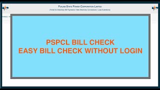 How to download electricity bill online  Punjab PSPCL [upl. by Godbeare]