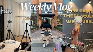 Weekly Vlog  Furniture Shopping Attempting 75 Hard Lets Cook Content BTS amp Lots of Errands [upl. by Ailito]