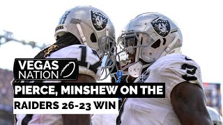 Gardner Minshew Antonio Pierce on the Raiders win over the Ravens [upl. by Ynamad540]