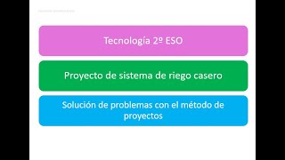 Proyecto 2ºESO  Sistema de riego casero [upl. by Nauqan351]