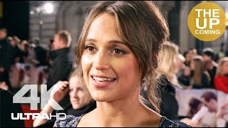 Alicia Vikander at The Light Between Oceans premiere interview [upl. by Acinad]