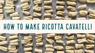 How to Make Ricotta Cavatelli  Cara Di Falco  Caras Cucina [upl. by Innaig]