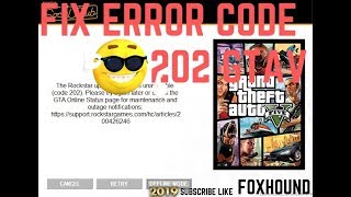 CODE 202 GTA 5 ERROR SOLUTION  حل مشكلة الكود 202 للعبة قراند [upl. by Atiuqnahs]