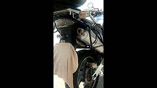 Honda Varadero xl 1000 single exhaust 2in1 sound [upl. by Ailem]