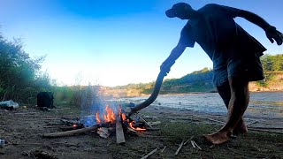 DESAFÍO DE PESCA Y COCINA en LUGAR ABANDONADO pesca urbana [upl. by Babita]