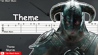 Skyrim  Theme Guitar Tutorial [upl. by Scrivings871]