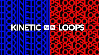 Kinetic Loop Titles 4K After Effects  Premiere Pro MOGRTs [upl. by Ainez727]