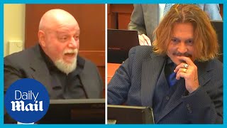 Johnny Depp Amber Heard trial Depps friend makes court laugh [upl. by Iveksarap]