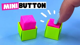 How to make MINI origami BUTTON TOY NO GLUE origami pop it origami fidget toy [upl. by Clarie520]