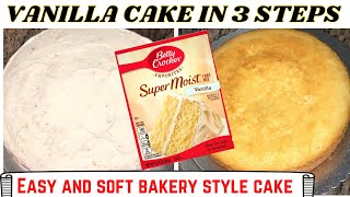 Betty Crocker Super Moist Vanilla cake mix  Soft vanilla cake in 3 steps  Surprise Everyone [upl. by Schuh]