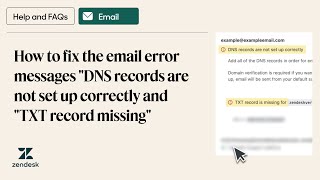 How to fix the email error messages quotDNS records are not set up correctly and quotTXT record missingquot [upl. by Aniakudo]