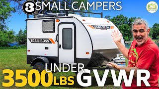 3 Small Camper Trailers Under 3500lbs  No Bathrooms  2024 Models [upl. by Tteltrab]