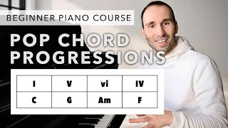 Beginner Piano Course Level 2  55 Pop Chord Progressions [upl. by Oakleil]