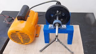 How To Make Flywheel Free Energy Generator With 2HP Motor Connect Spring Machine Complete Prosses [upl. by Marola]