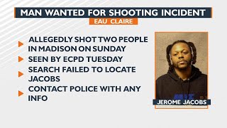 Eau Claire police searching for a man wanted in shooting incident [upl. by Avat]