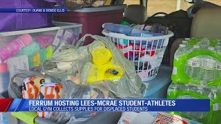 Local gym collects supplies for displaced studentathletes [upl. by Uball]