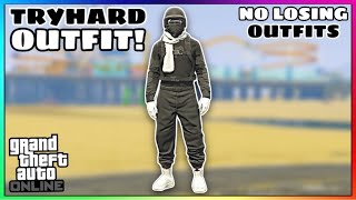 Easy Black Joggers Ripped Shirt Tryhard Modded Outfit No Transfer GTA Online [upl. by Akinirt729]